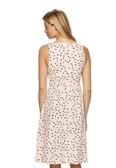 ELLE Pebble Pink Sleeveless DOT Dress - Picture 3 of 12